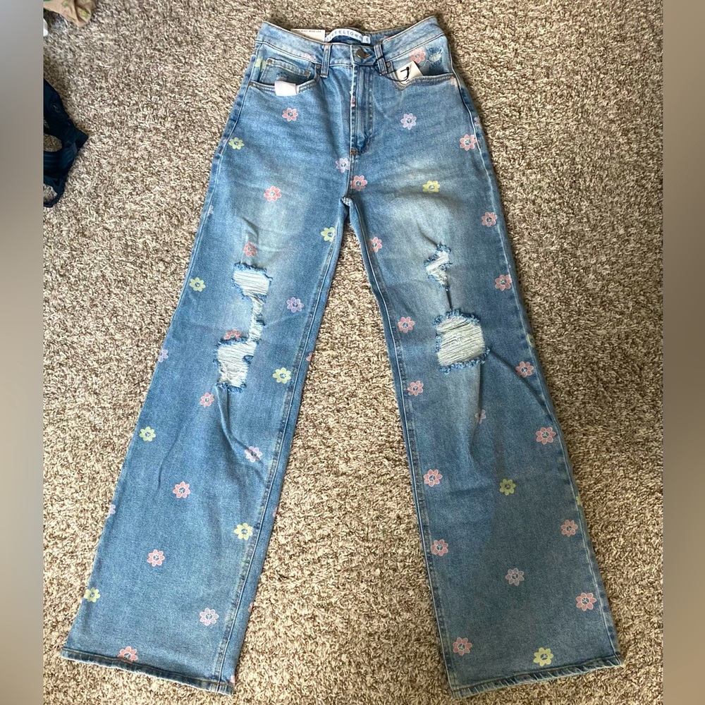 Tinseltown Hippy 60s, 70s, 90's High rise Wide leg jeans